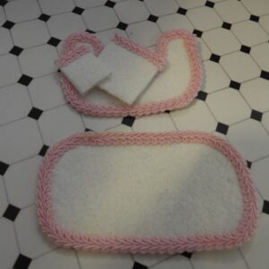 badkamerset wit/roze