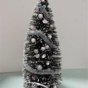 kerst boom met verlichting wit   25cm   hoog