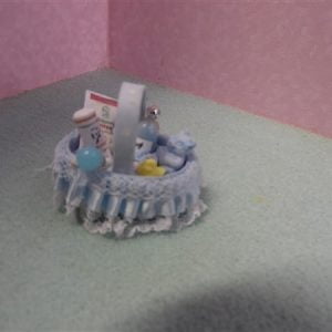 mandje baby spulletjes  blauw